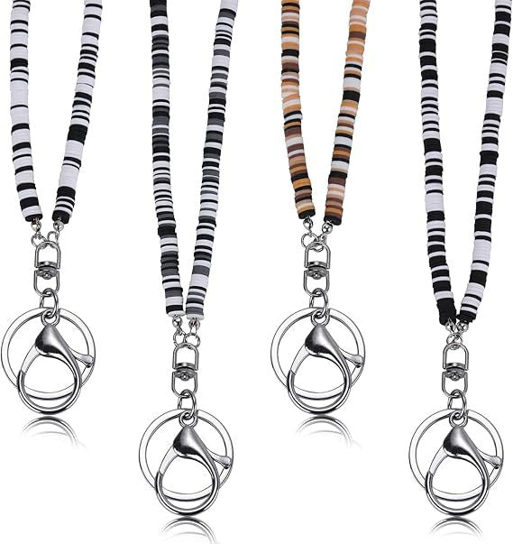 Colorful Beaded ID Badge Holder Lanyard Kalsten