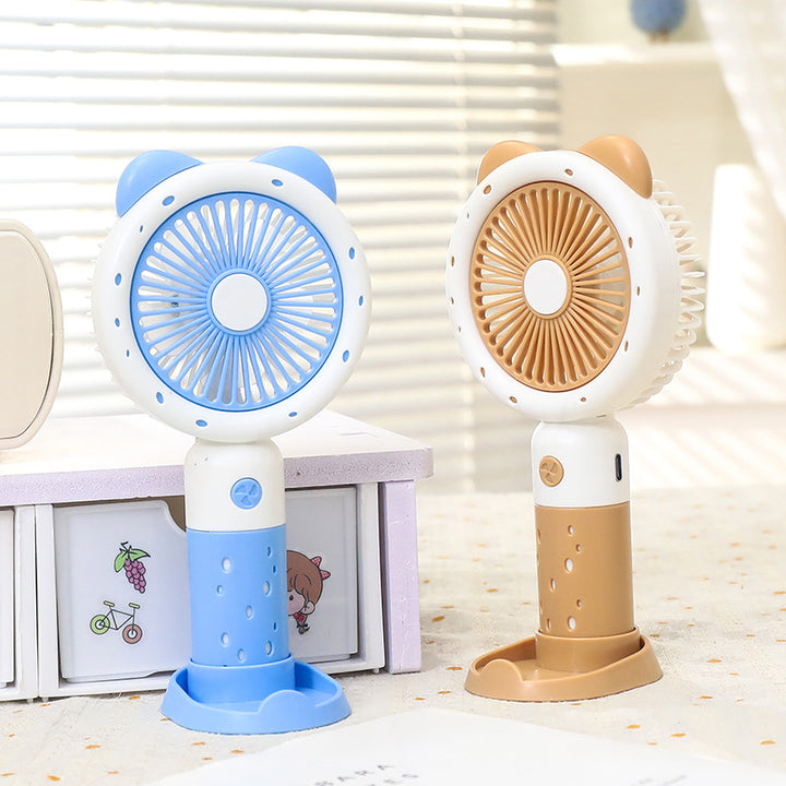 Ladies Portable Hand Fan with Cute Animal Design Kalsten