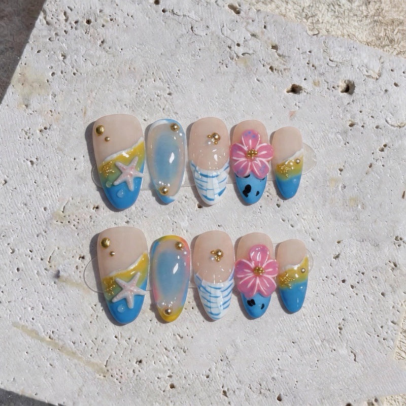 Coastal Paradise Themed Press-On Nail Set