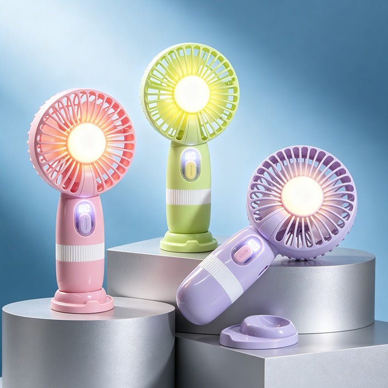 Portable hand fan with LED lighting and multiple speed control Kalsten