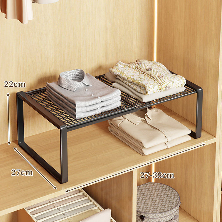 Adjustable Metal Closet Shelf Riser Organizer