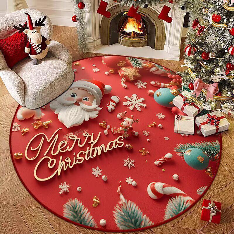 Holiday-Themed Round Area Rug Kalsten