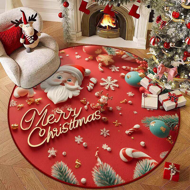Holiday-Themed Round Area Rug Kalsten