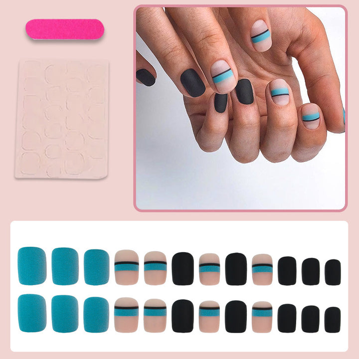 Acrylic nail set with modern, geometric design Kalsten