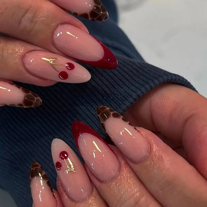 Artistic Dessert-Inspired Acrylic Nail Set Kalsten