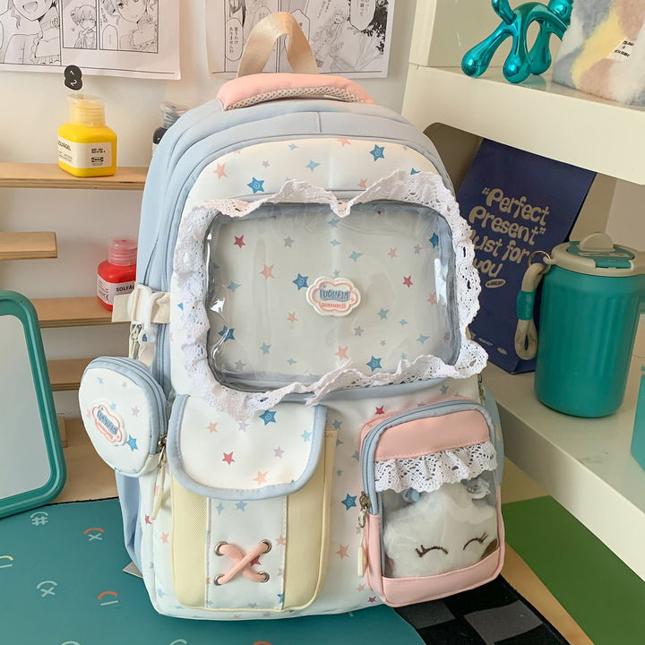 Whimsical Star-Embellished Cute Backpack Kalsten