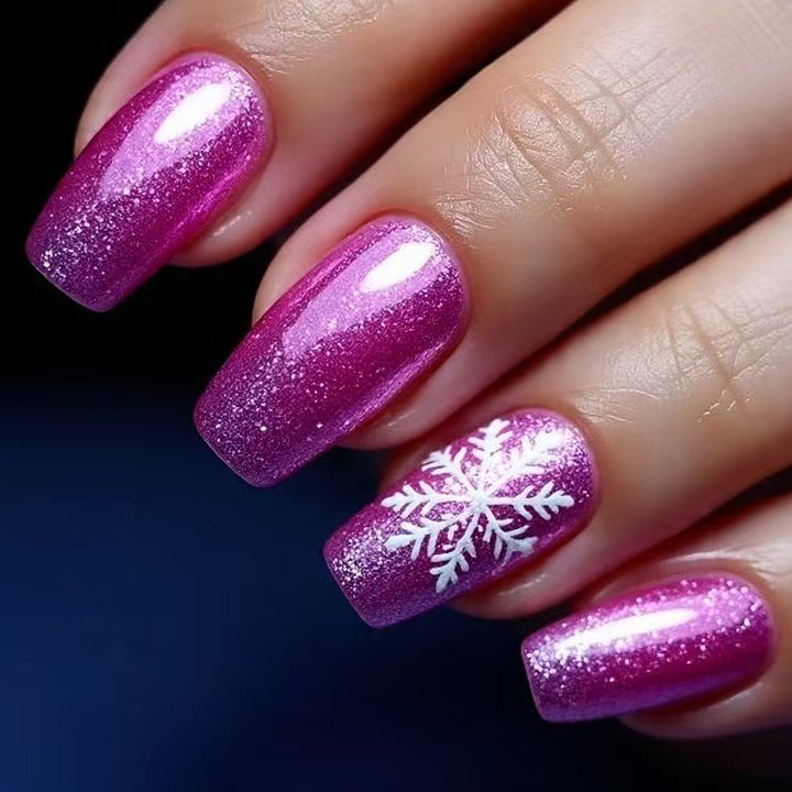 Glittery Frosted Nail Art Kalsten