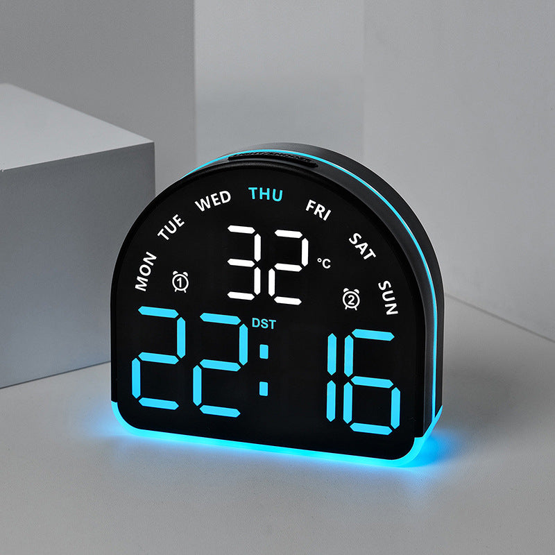 Digital alarm clock with temperature and day of the week display Kalsten