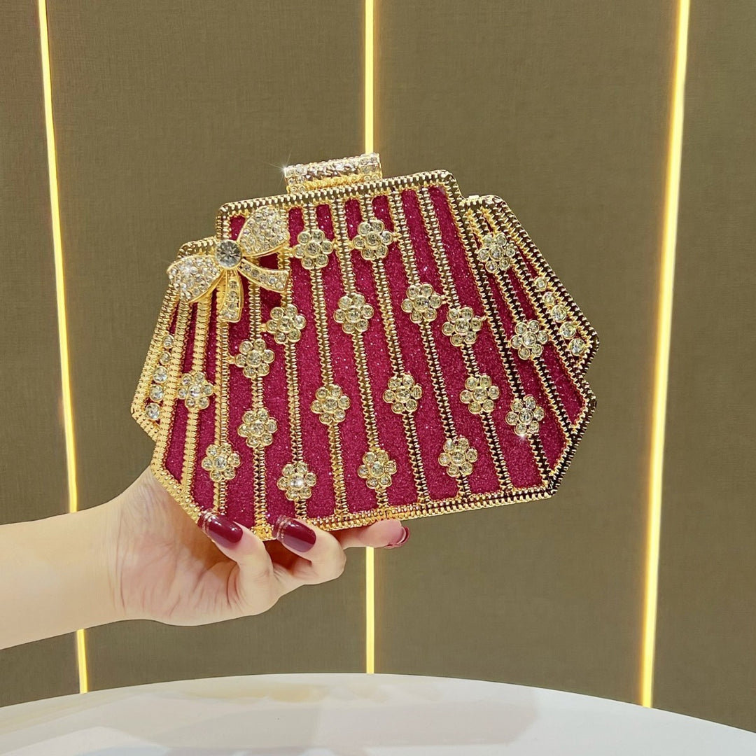 Glamorous Rhinestone-Embellished Evening Clutch