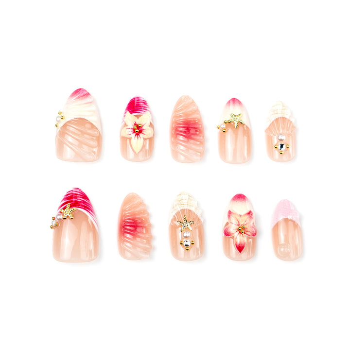 Floral Decorative Press-On Nail Art Set Kalsten