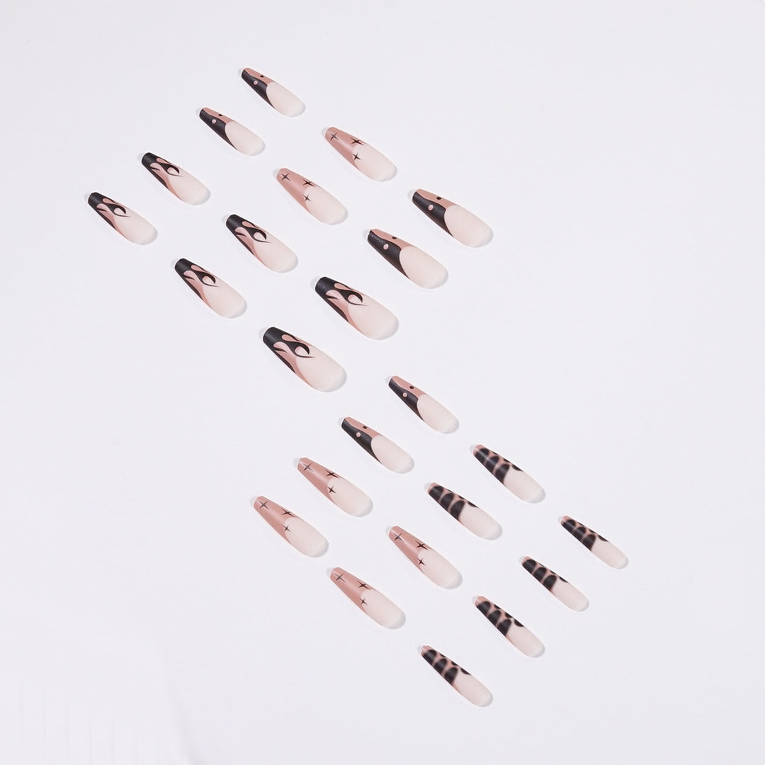 Artistic Nail Art in Stylish Flame Design Kalsten