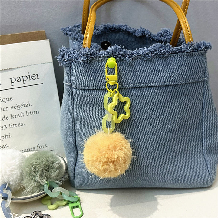 Cute Fuzzy Pom-Pom Keychain kalsten