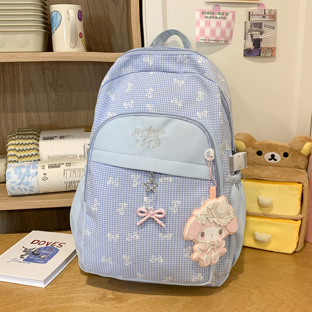 Stylish Checker Patterned Backpack Kalsten