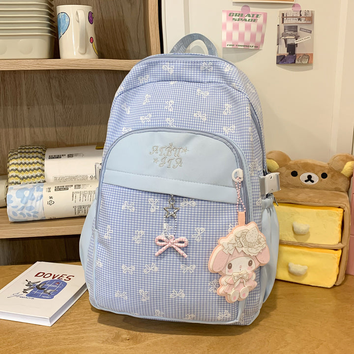 Stylish Checker Patterned Backpack Kalsten
