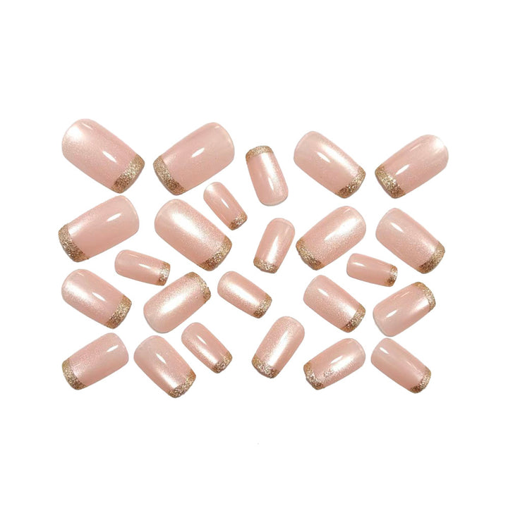 Artificial nails in elegant glitter French design Kalsten