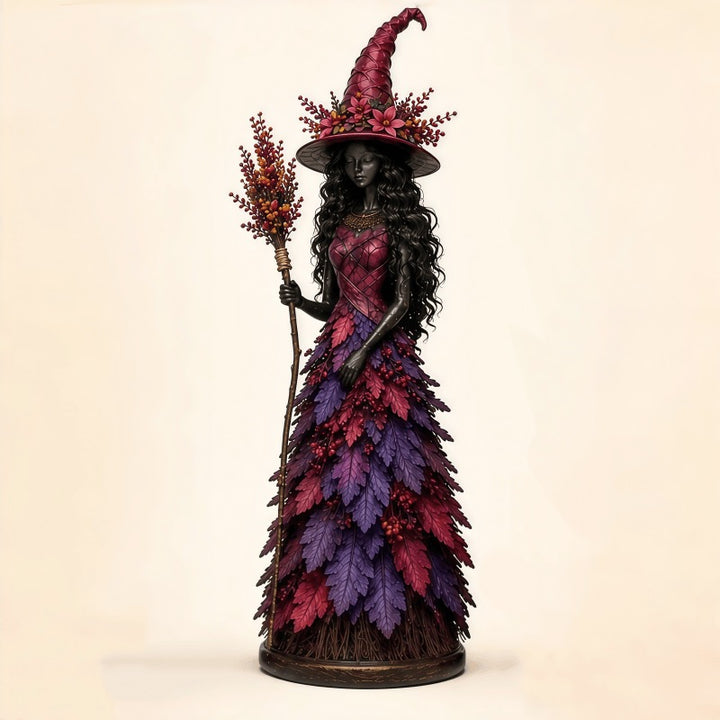 Enchanting Leafy Witch Figurine Kalsten