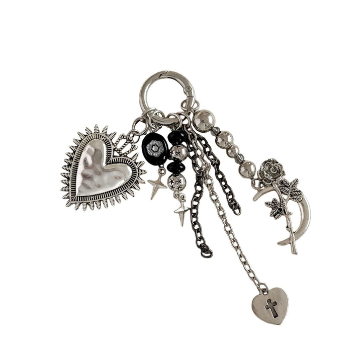 Keychain with heart and floral motif Kalsten