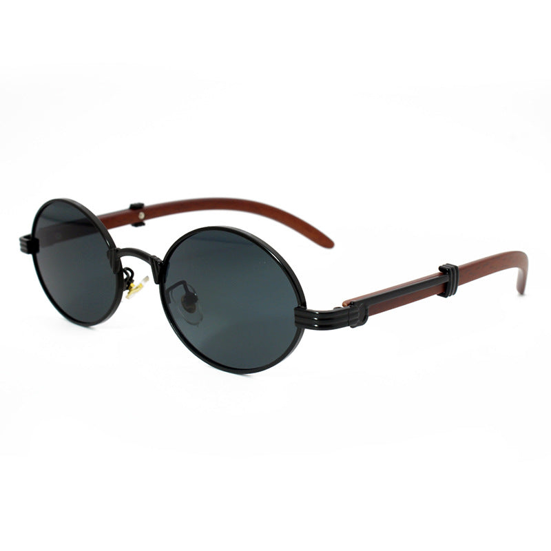 Elegant round sunglasses with high-quality metal frame Kalsten