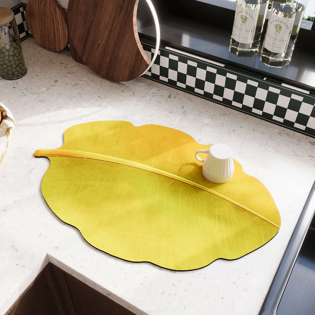 Leaf-Shaped Kitchen Mat
