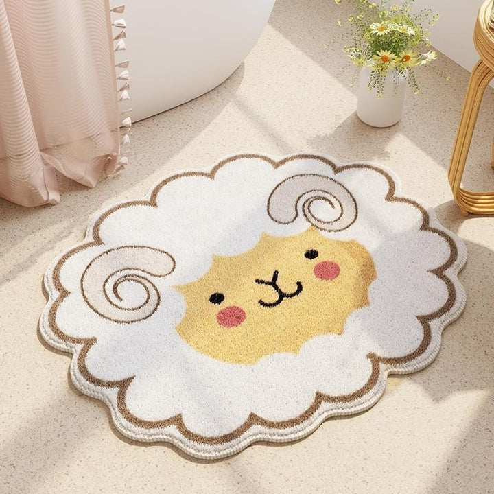 Playful Sheep-Themed Area Rug