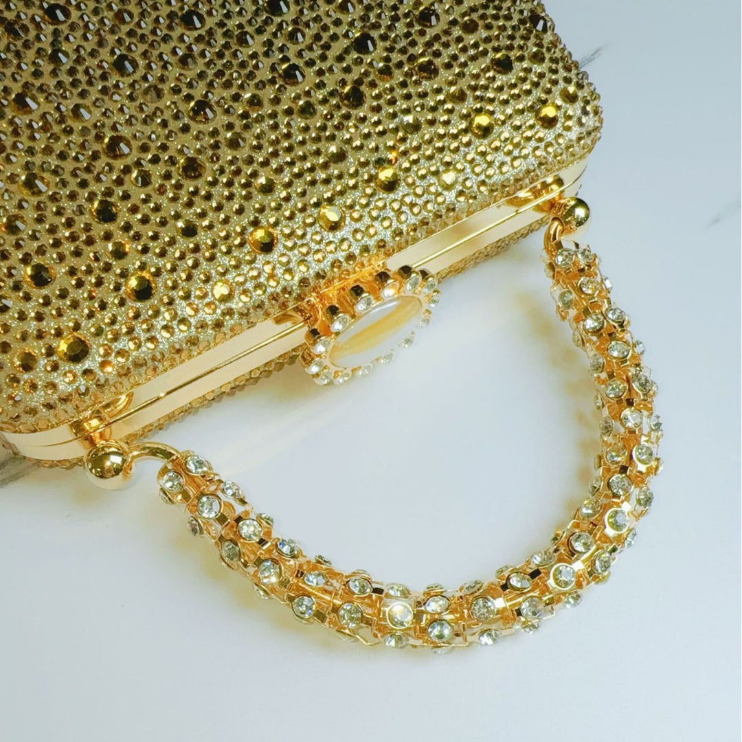 Elegant Rhinestone-Embellished Handbag