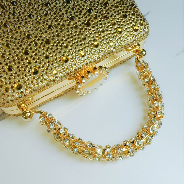 Elegant Rhinestone-Embellished Handbag