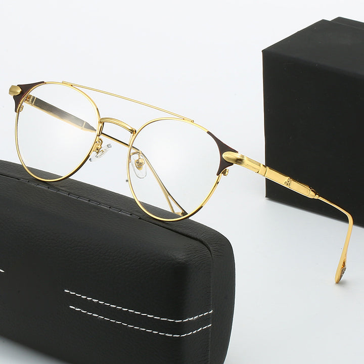 Women's round vintage sunglasses with high-quality metal frame and durable design Kalsten