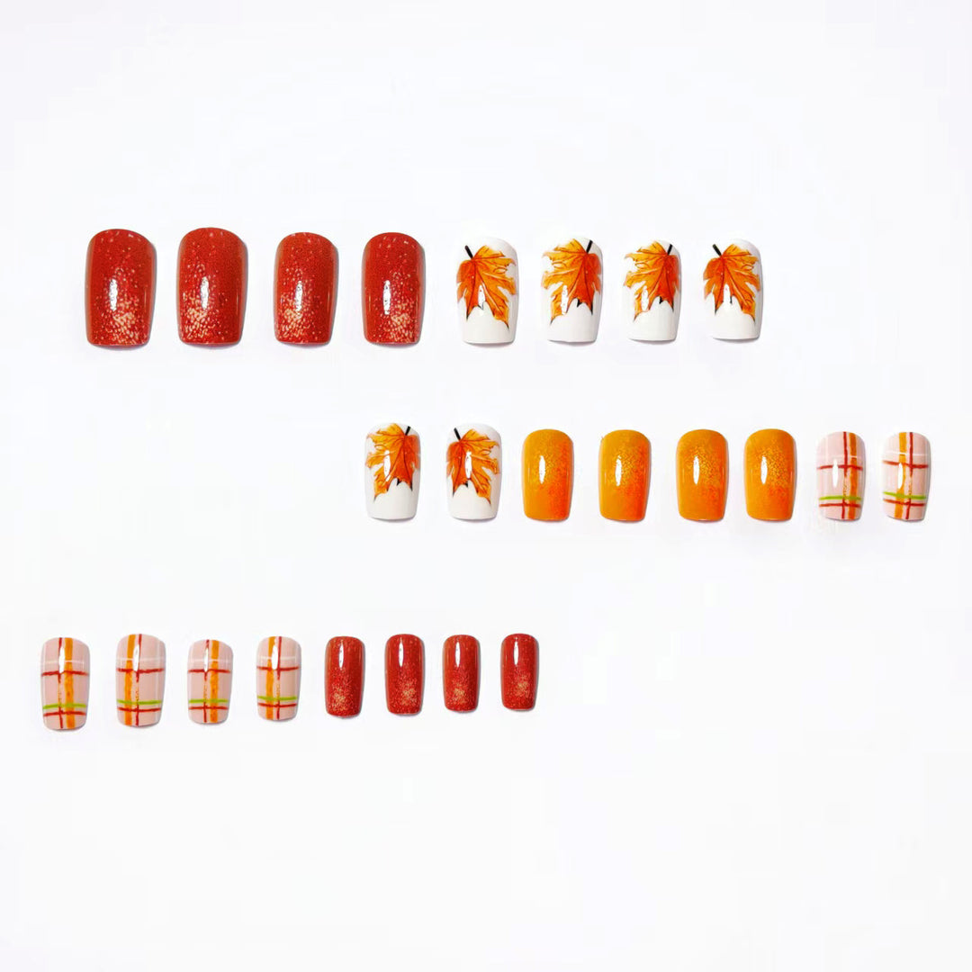 Autumn Leaf Design Nail Art Kalsten