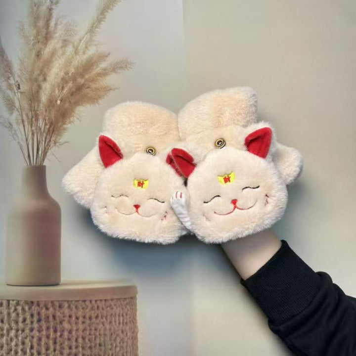 Plush Soccer-Themed Slippers Kalsten