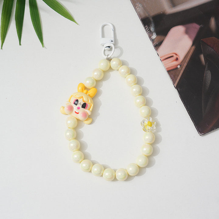 Cartoon-Themed Beaded Keychain kalsten