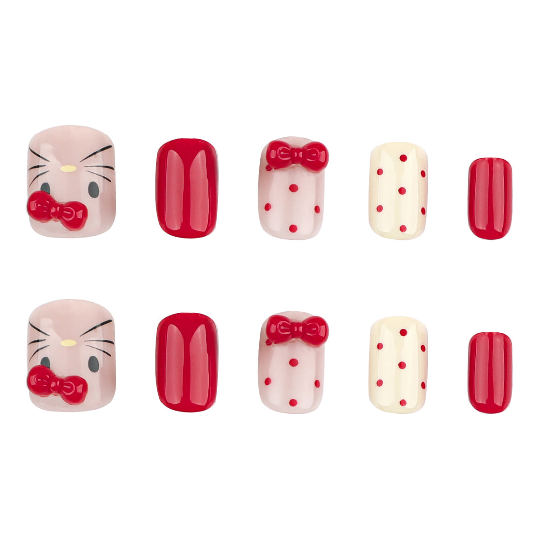 Artistic Nail Art with Cute Bow Motifs Kalsten