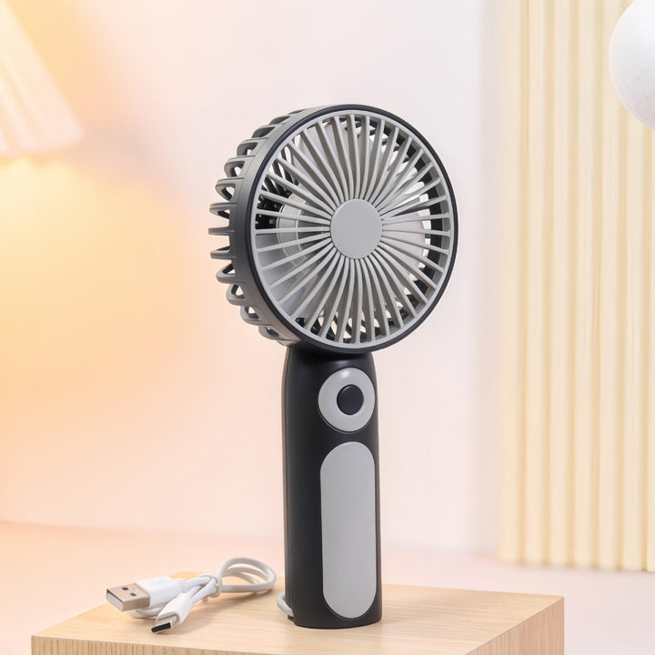 Women's Portable Hand Fan with USB Charging Function and Adjustable Tilt Kalsten