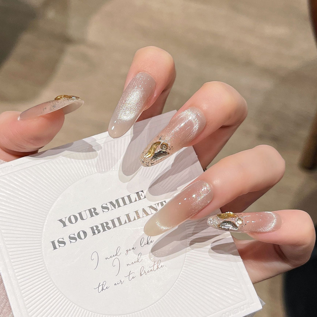 Glitter-Embellished Press-On Nail Extensions Kalsten