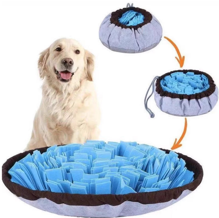 Flower-Shaped Puzzle Feeding Mat Dog Bed