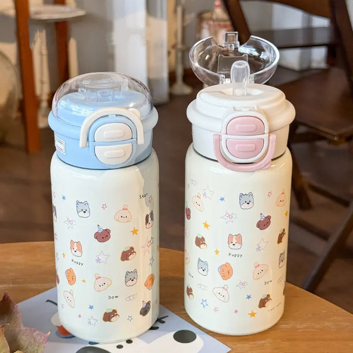 Ladies water bottle with cute animal motifs and safe closure system Kalsten