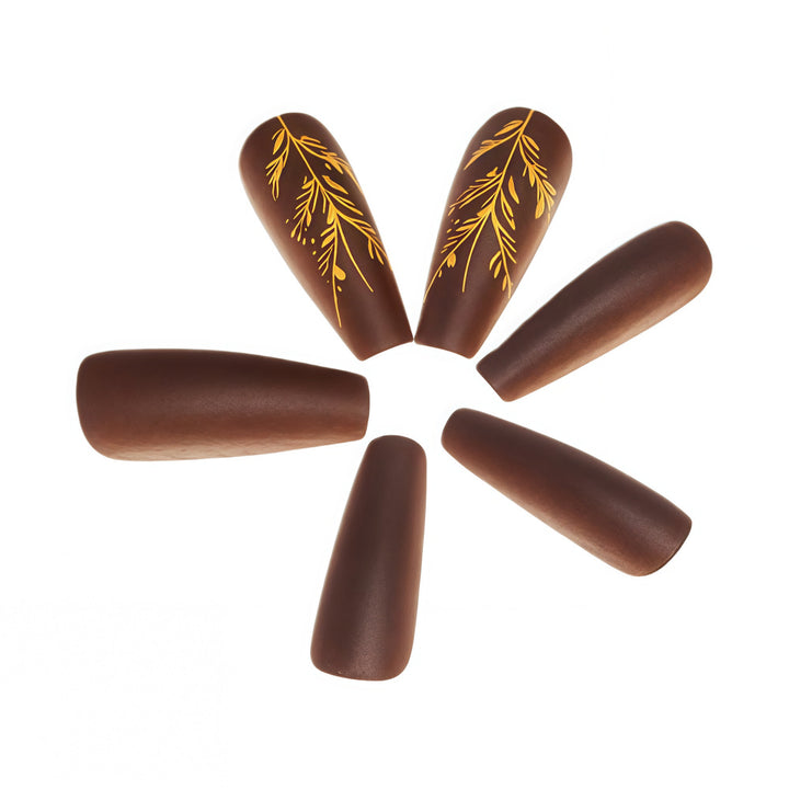 Artificial nails with elegant botanical design Kalsten
