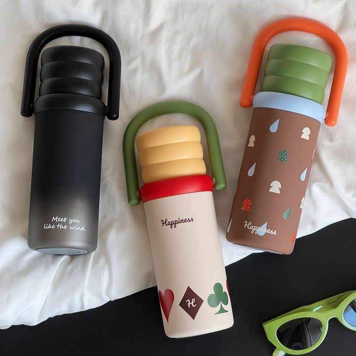 Women Practical Drinking Bottle with Stylish Lid Kalsten
