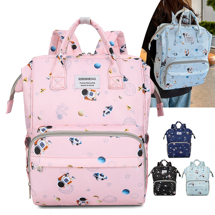 Cosmic-Themed Multi-Functional Diaper Backpack Kalsten