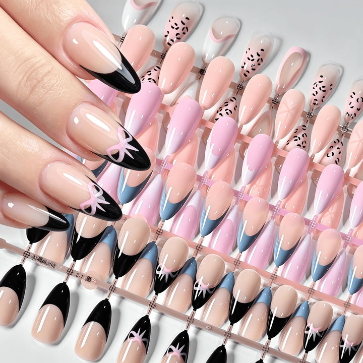 Removable Press-On Nail Set with Decorative Designs Kalsten