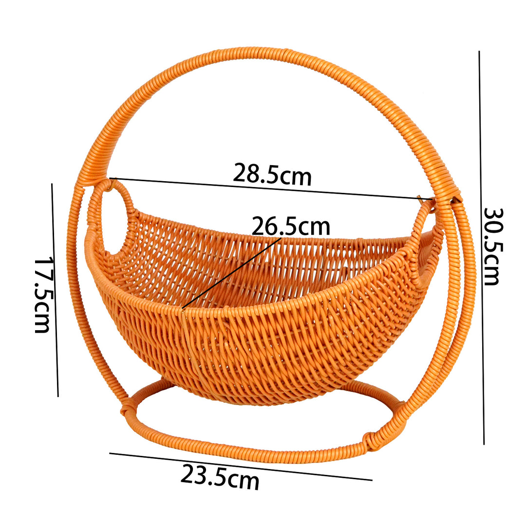 Modern Wicker Fruit Bowl with Stand Kalsten