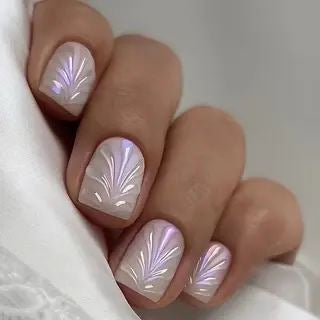 Elegant Iridescent Nail Art Design Kalsten