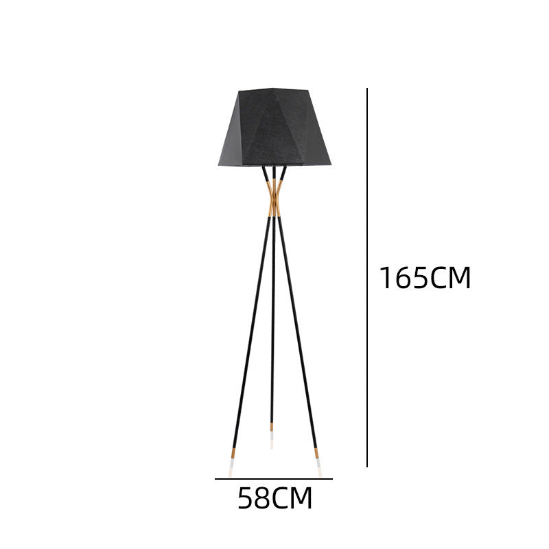 Modern Geometric Floor Lamp with Tripod Base