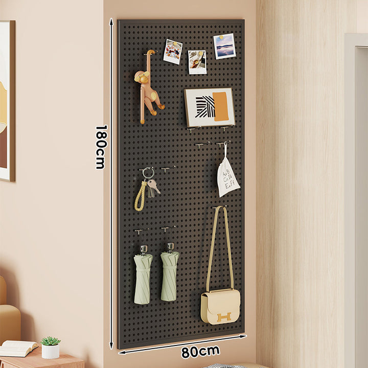 Wall-Mounted Perforated Metal Pegboard Organizer Panel