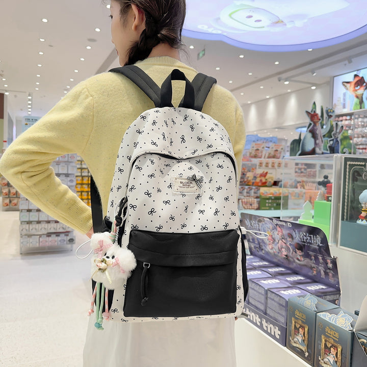 Stylish Printed Backpack with Fun Character Accents Kalsten