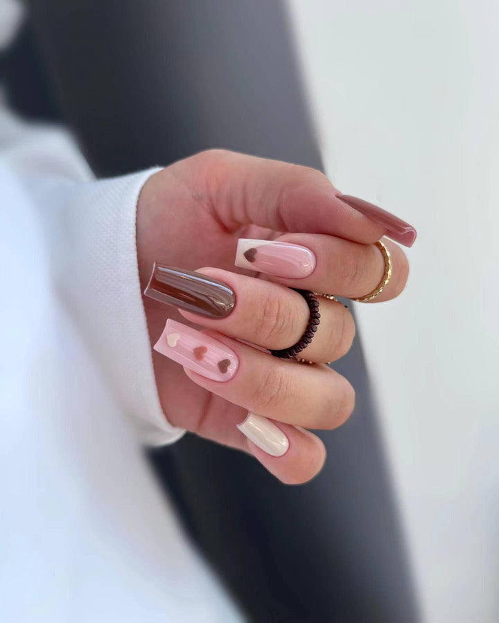 Heart-Design Acrylic Nail Art Set Kalsten