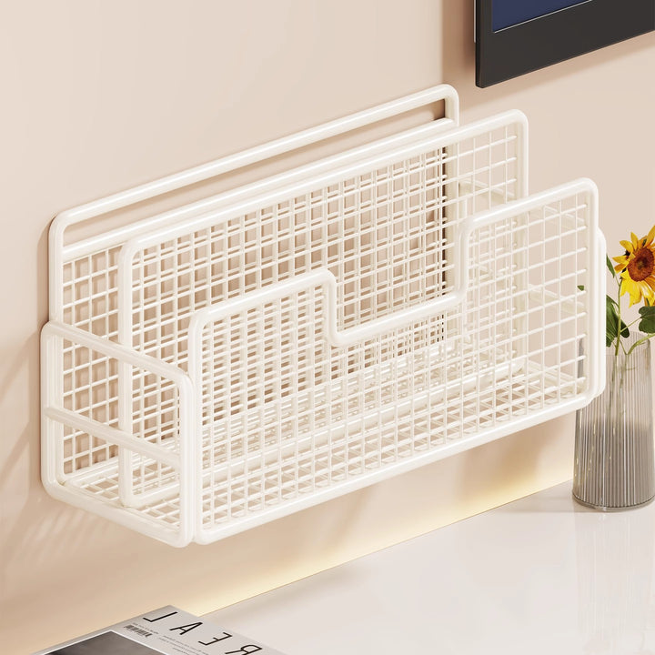 Wall-Mounted Ventilated Router and Remote Storage Basket