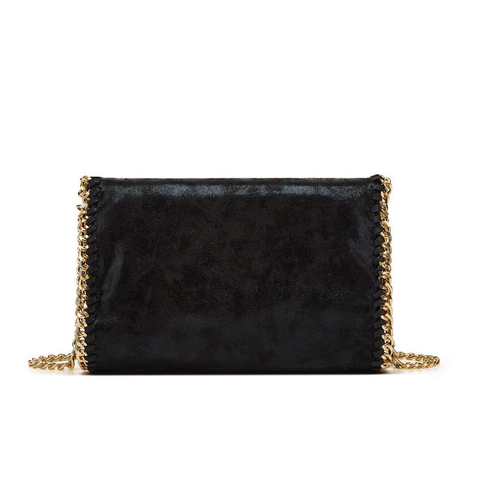Elegant Chain-Trimmed Clutch Bag