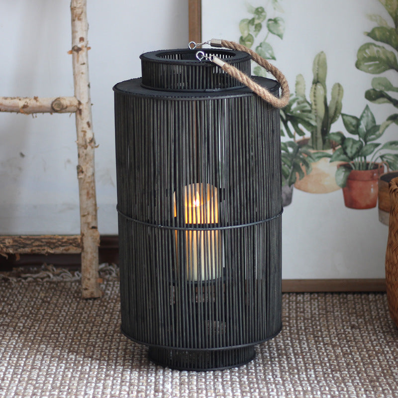 Decorative lantern made of woven material Kalsten