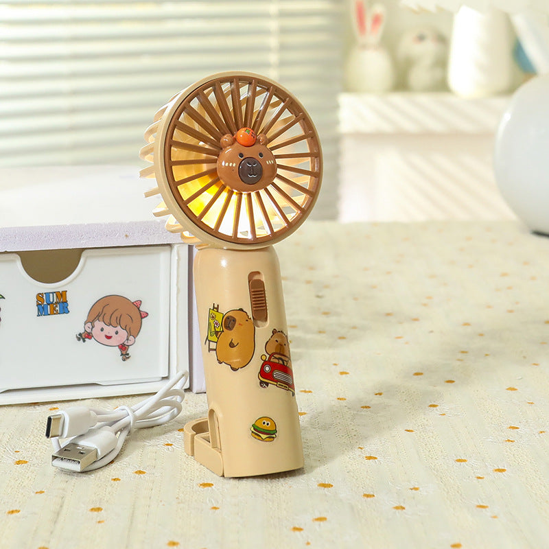Women's Portable Mini Hand Fan with Creative Animal Designs Kalsten