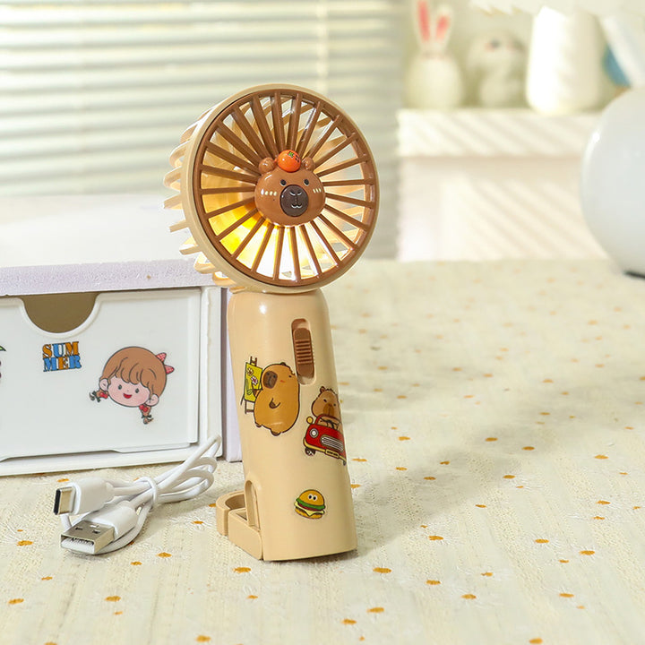 Women's Portable Mini Hand Fan with Creative Animal Designs Kalsten